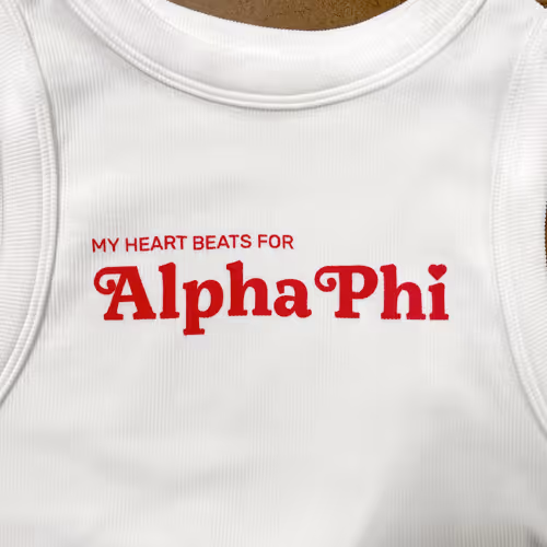 print on a ribbed tank top