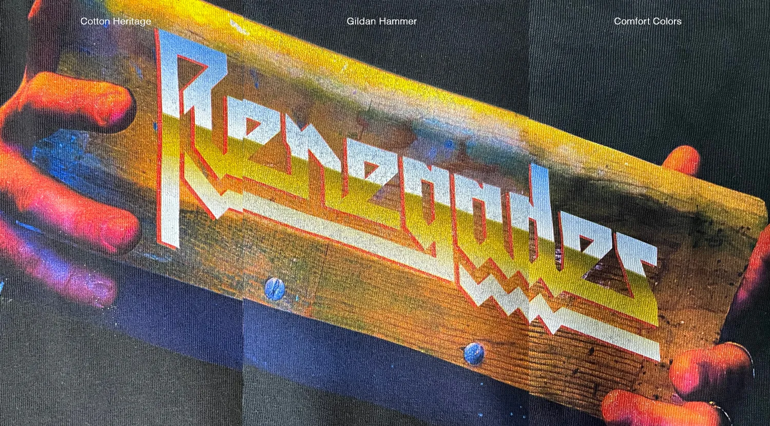 an example of dye migration on a dtg print