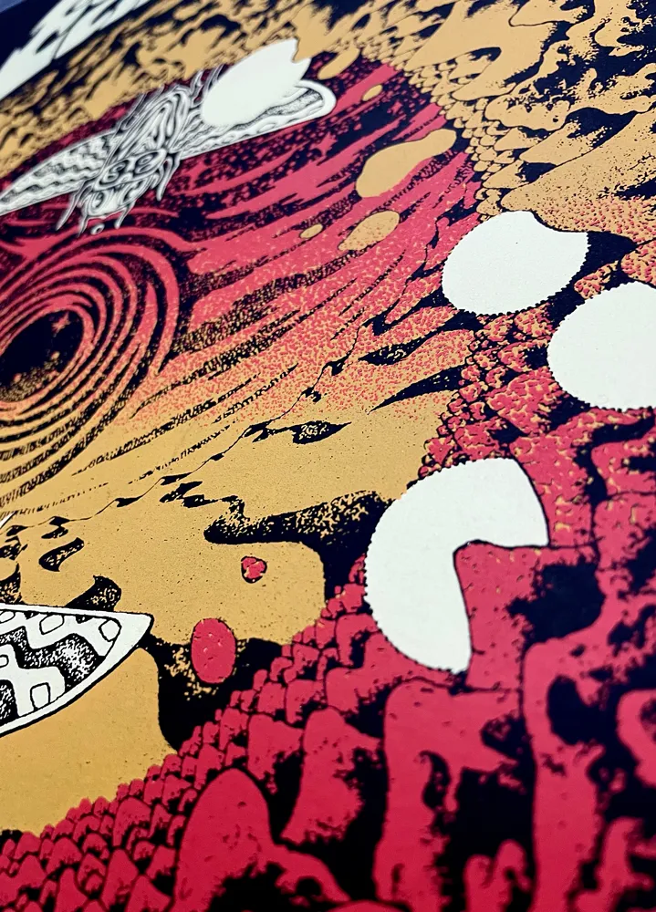 Closeup Texture View of Print