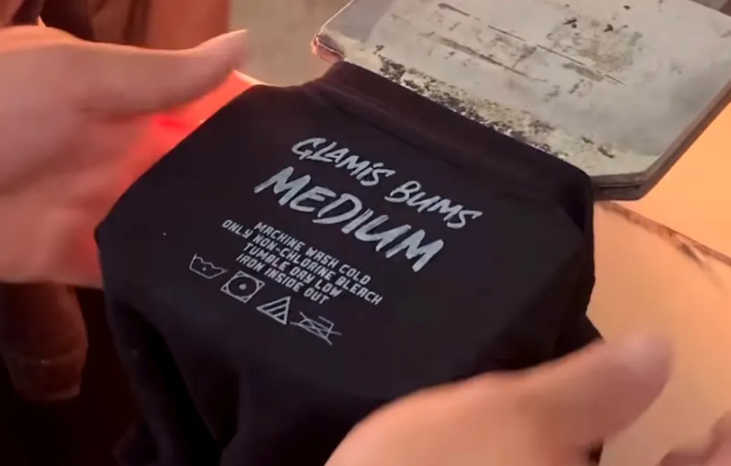 Inside Tag Print on press