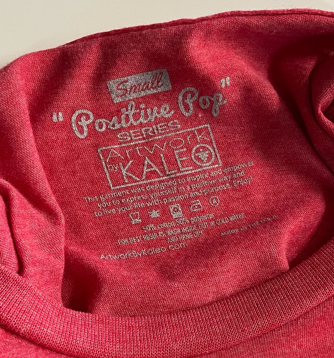 Screen printed inside size tag