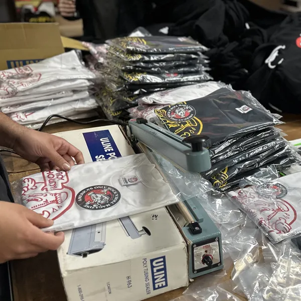 hangtag installed with plastic barb