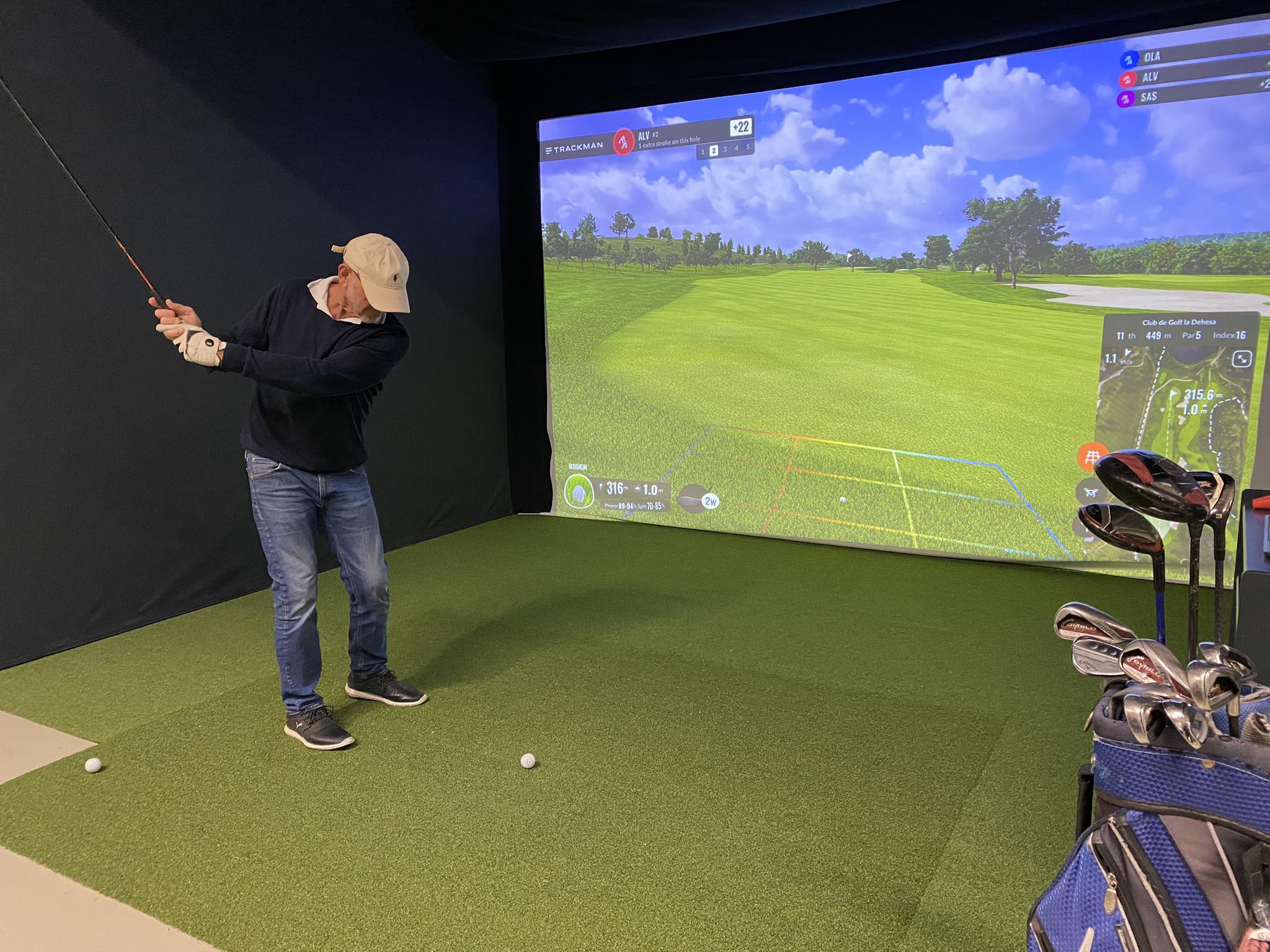 Trackman golfsimulator. Camp Farsund. Farsund Golfklubb