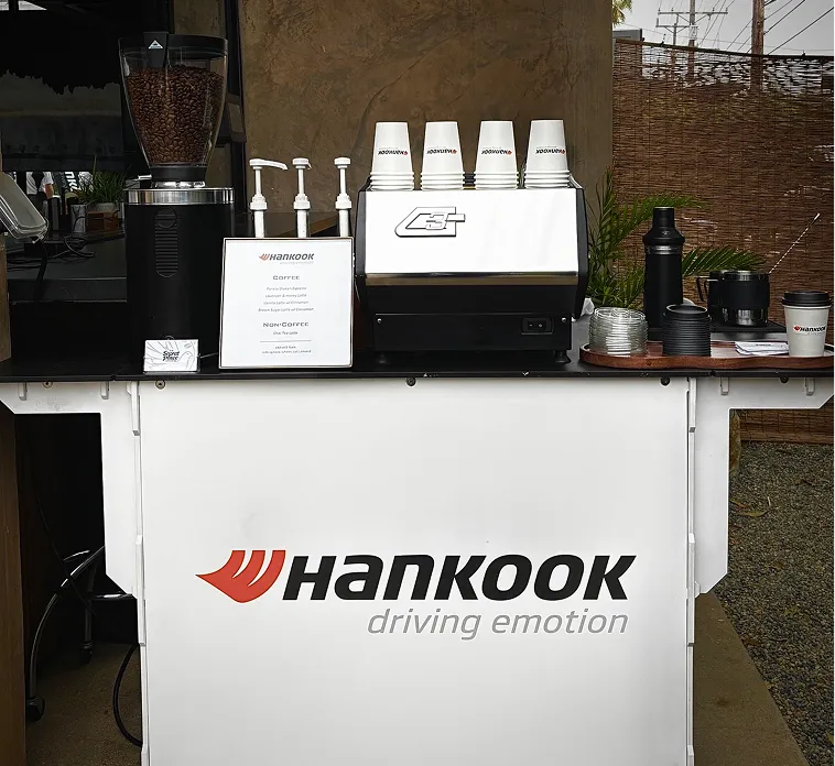 LA Coffee Cart Catering at Hankook Driving Emotion Corporate Event