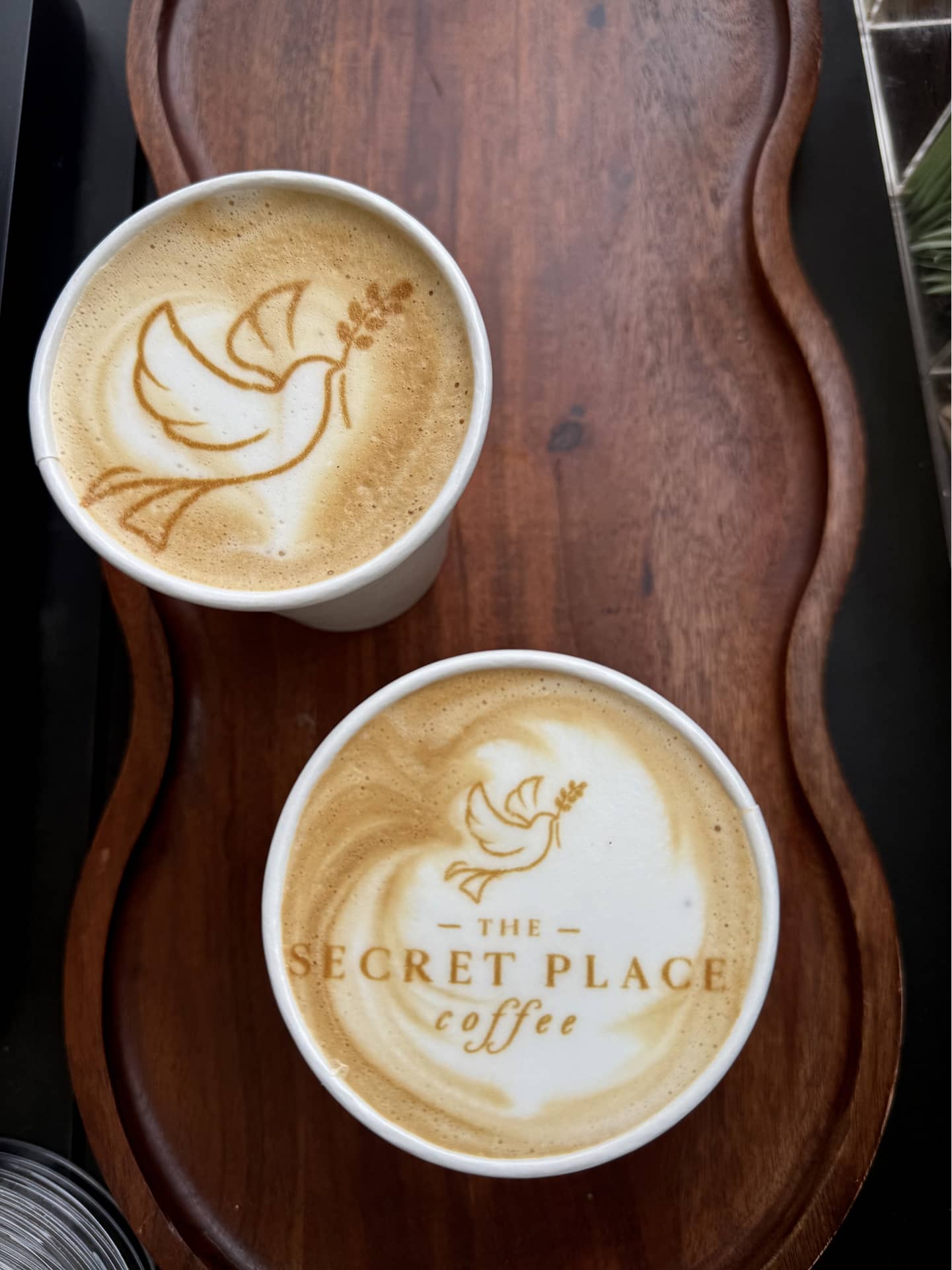 Custom coffee menu from a SoCal mobile coffee cart