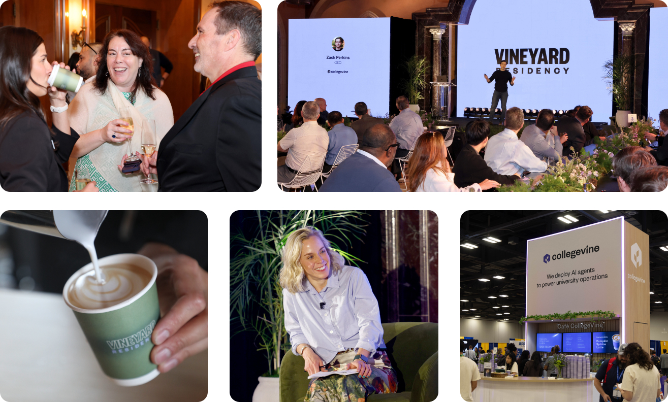 Collage of images from past CollegeVine events