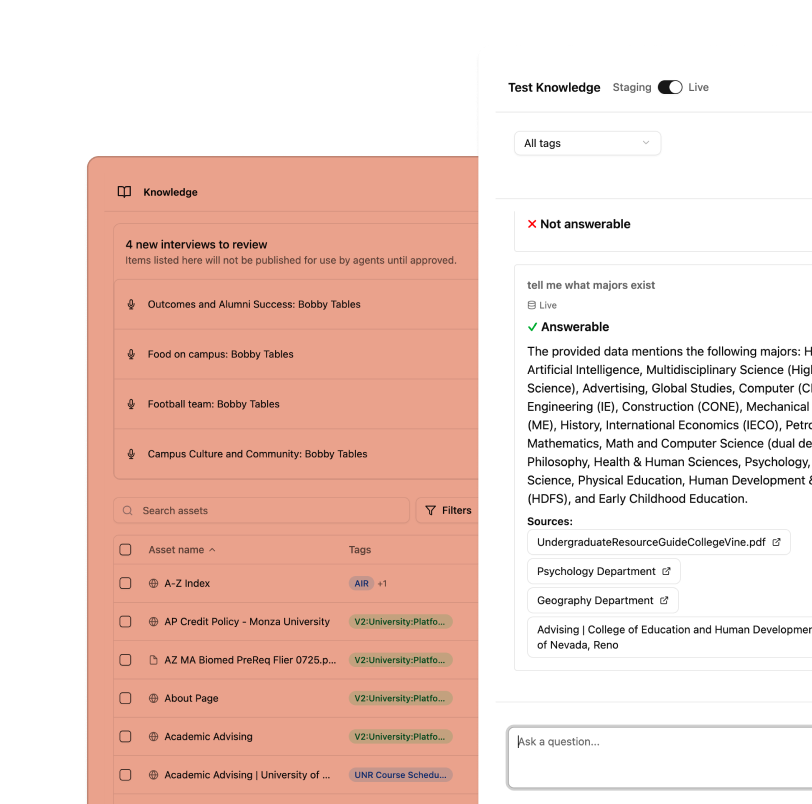 Policy-grounded responses interface