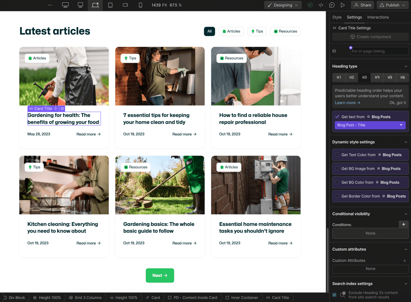 CMS Content - Localfinder X Webflow Template