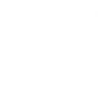 White line icon of a front view of a car on black background.