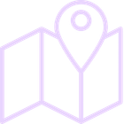 White line icon of a car viewed from the front on a black background.