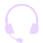 Light purple headset with a microphone attached.