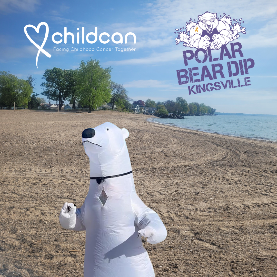 Polar Bear Pete on Cedar Island Beach in Kingsville