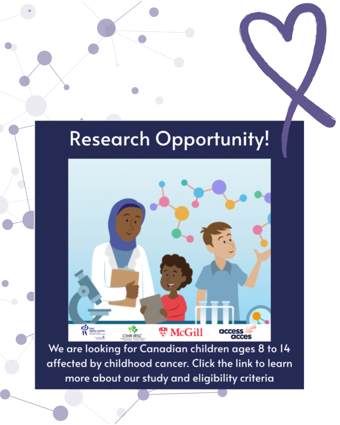 A poster for a McGill Research Opportunity.