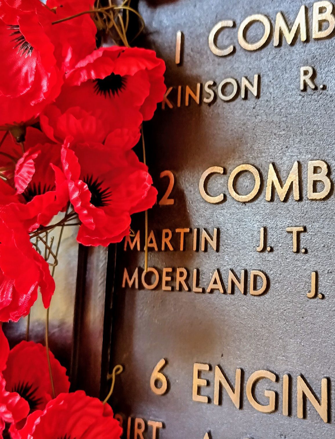 War memorial for Snapper James Martin OldScholar of JSR