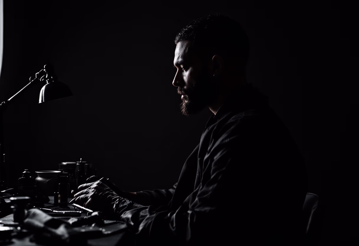 image of consultation room setup (for a tattoo studio)