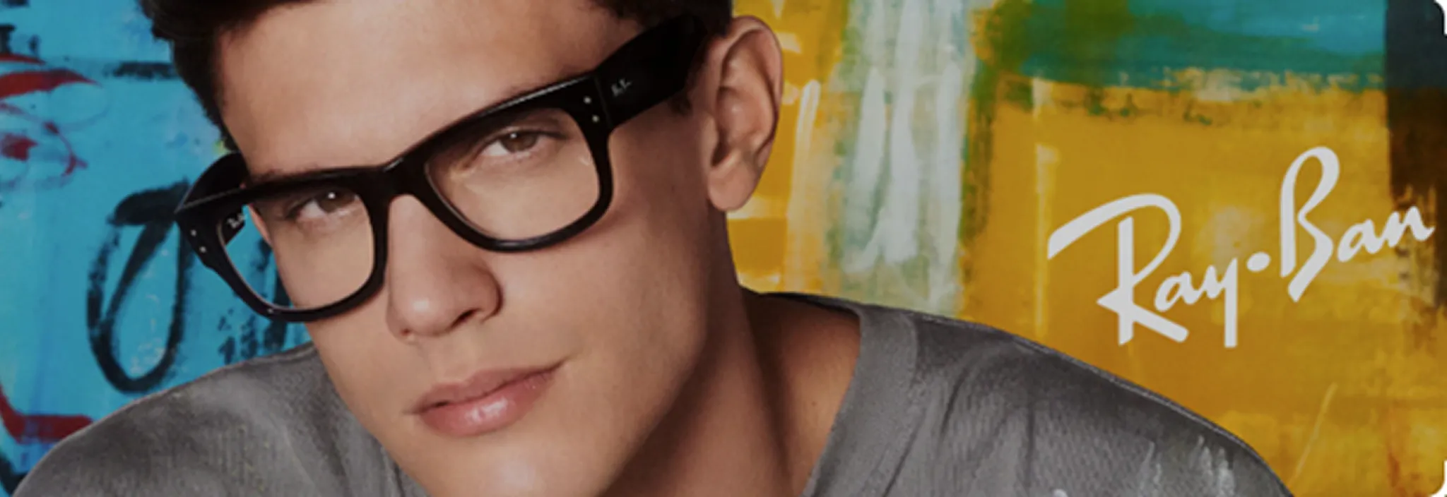 Man Wearing Ray-Ban Glasses