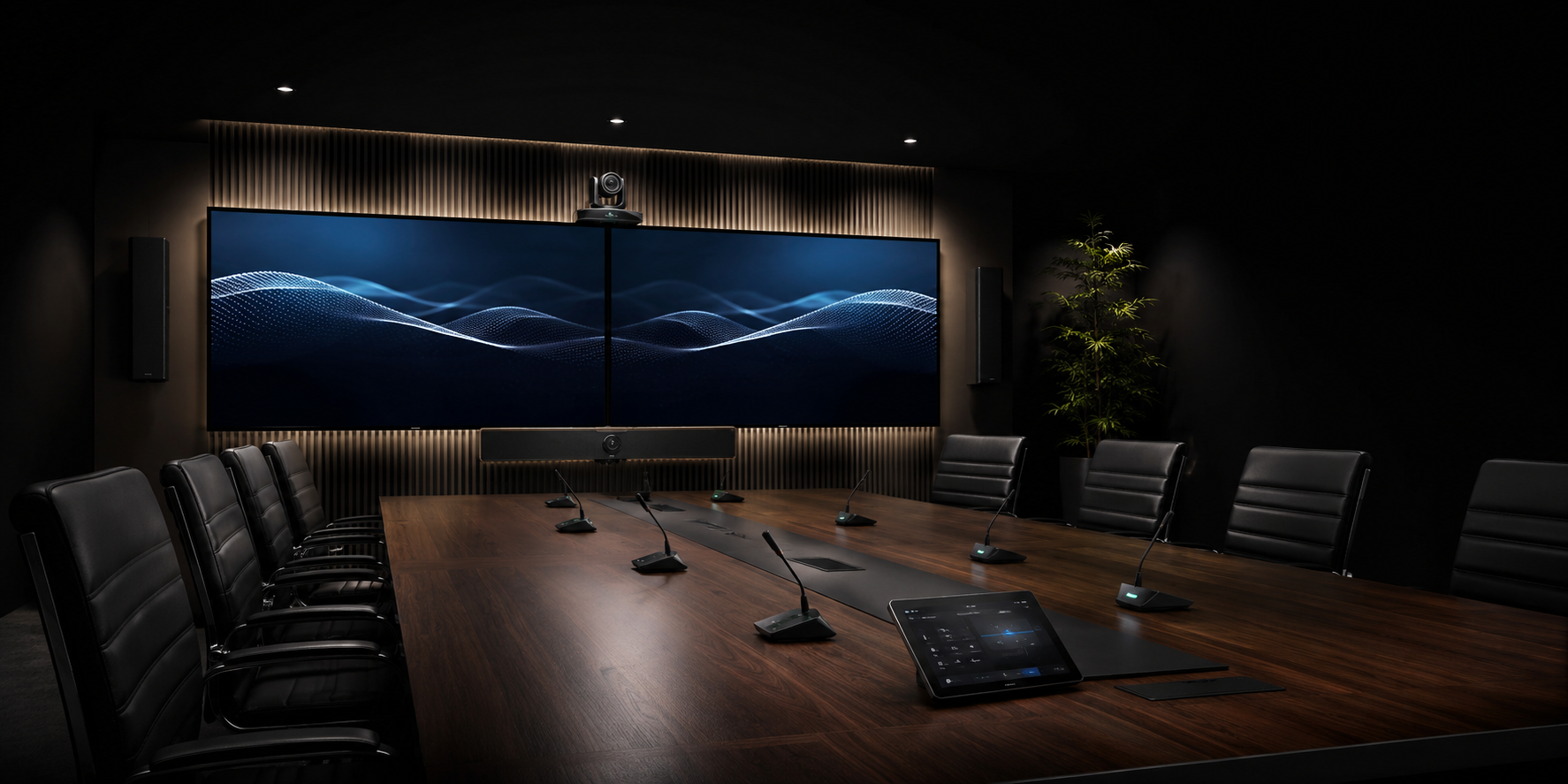 Commercial meeting room AV and video conferencing system