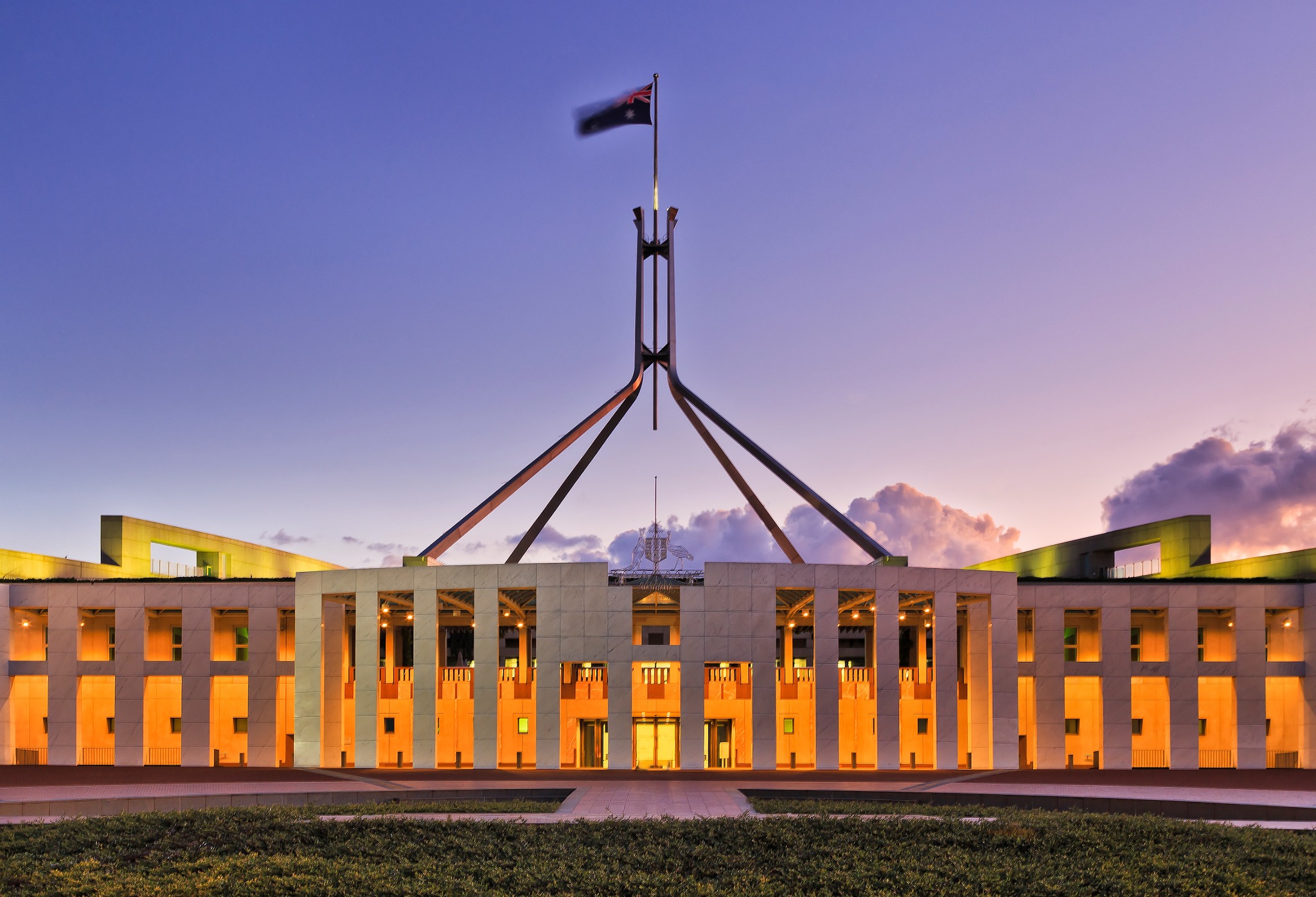 Australian Parliament House representing government and public-sector services
