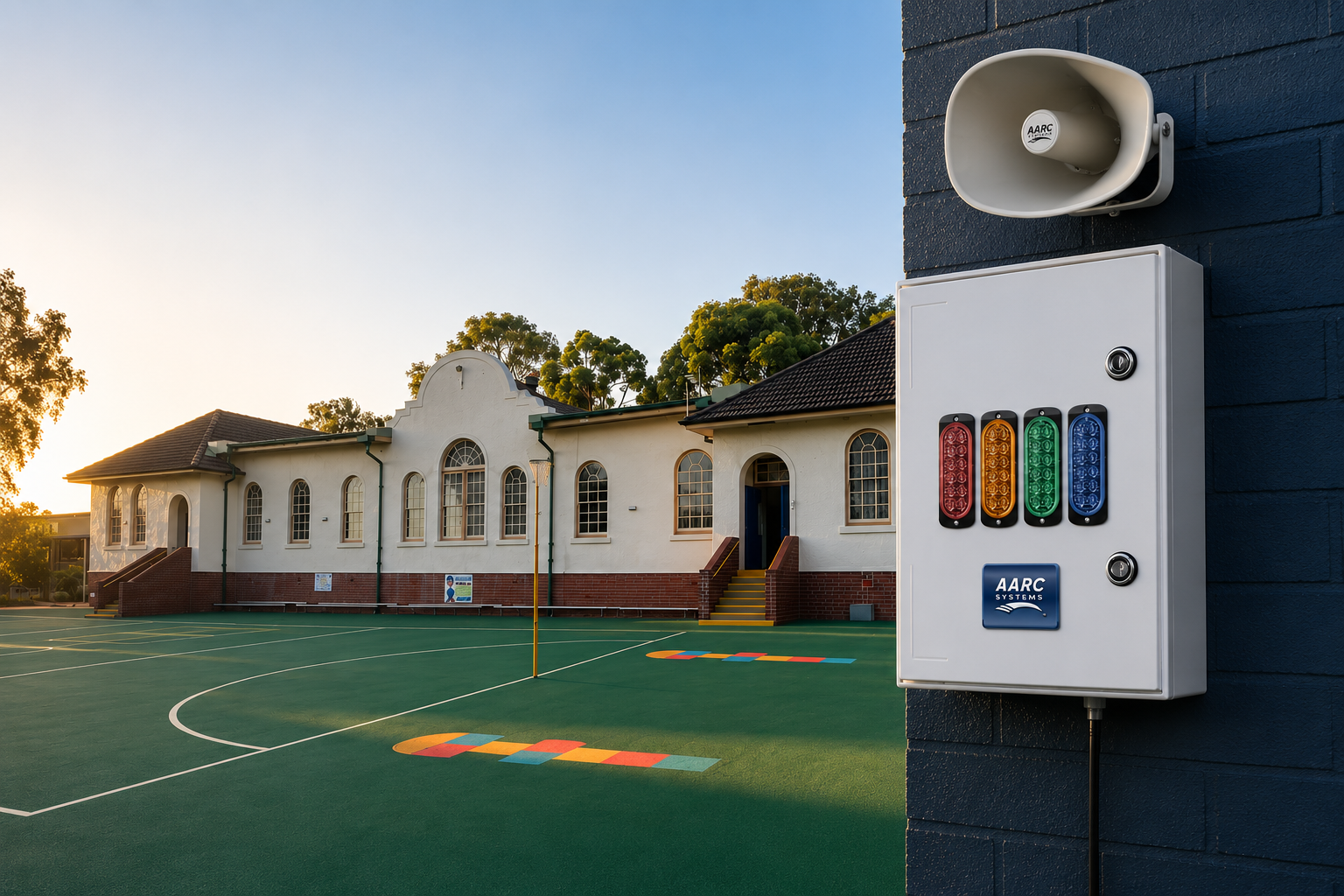 Integrated AARC-EVAC emergency communication equipment configured for Merrylands East Public School