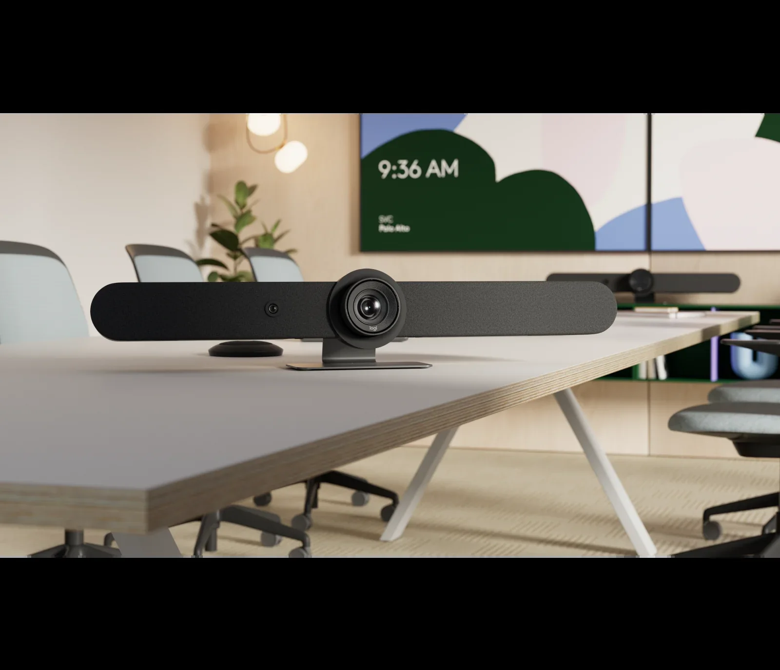 Logitech Rally Bar video conferencing system for executive boardroom AV