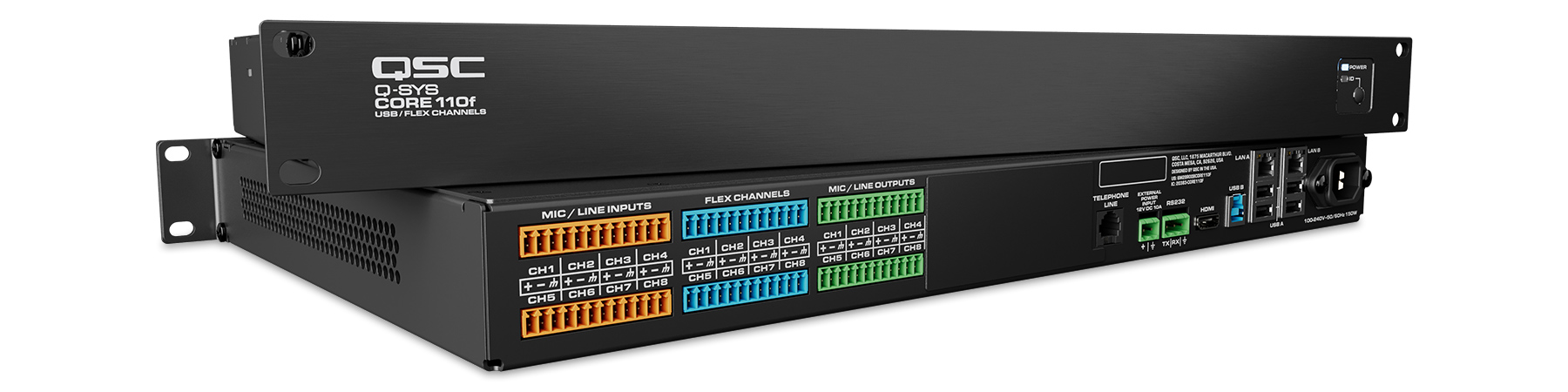 Q-SYS Core 110f processor used in NSW school PA systems