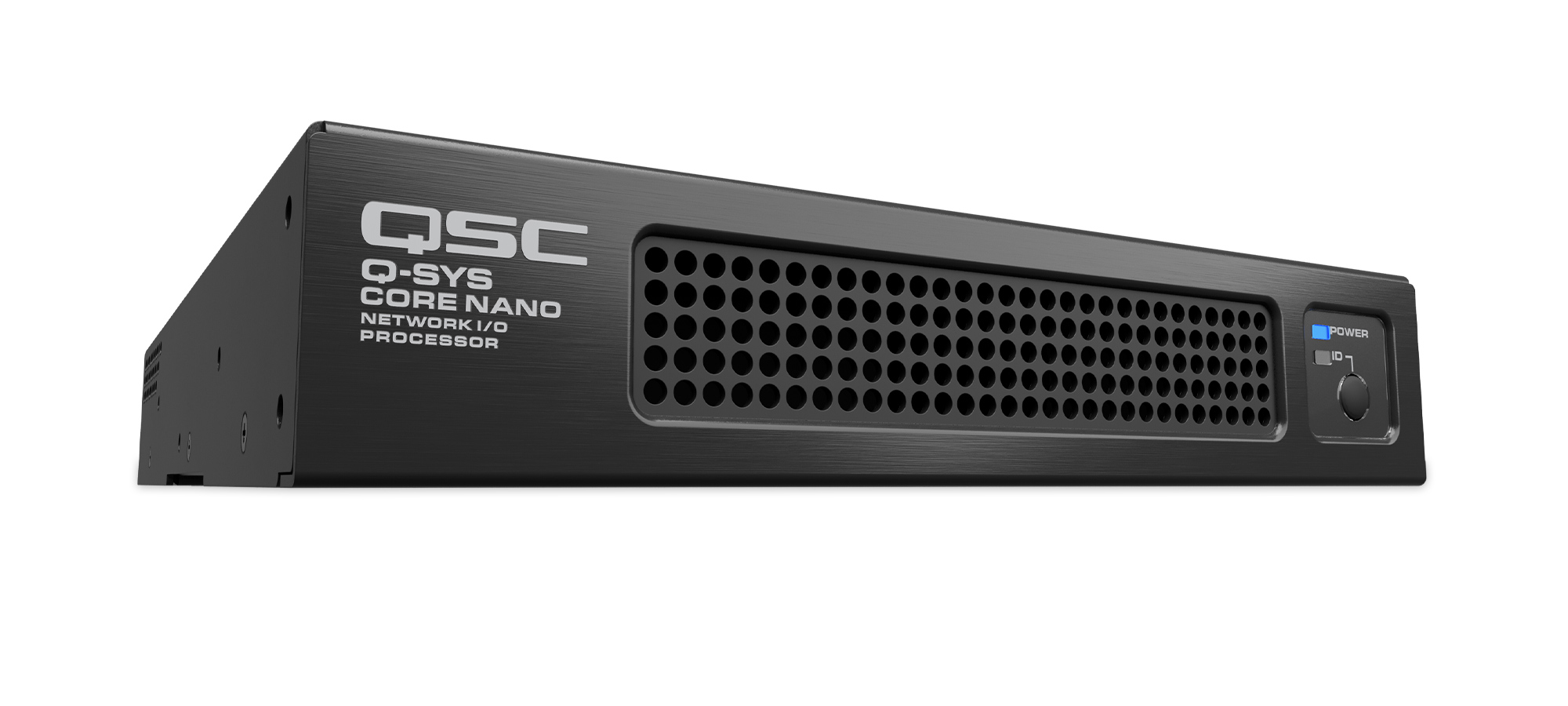 Q-SYS Core Nano network audio processor for school PA and bell systems