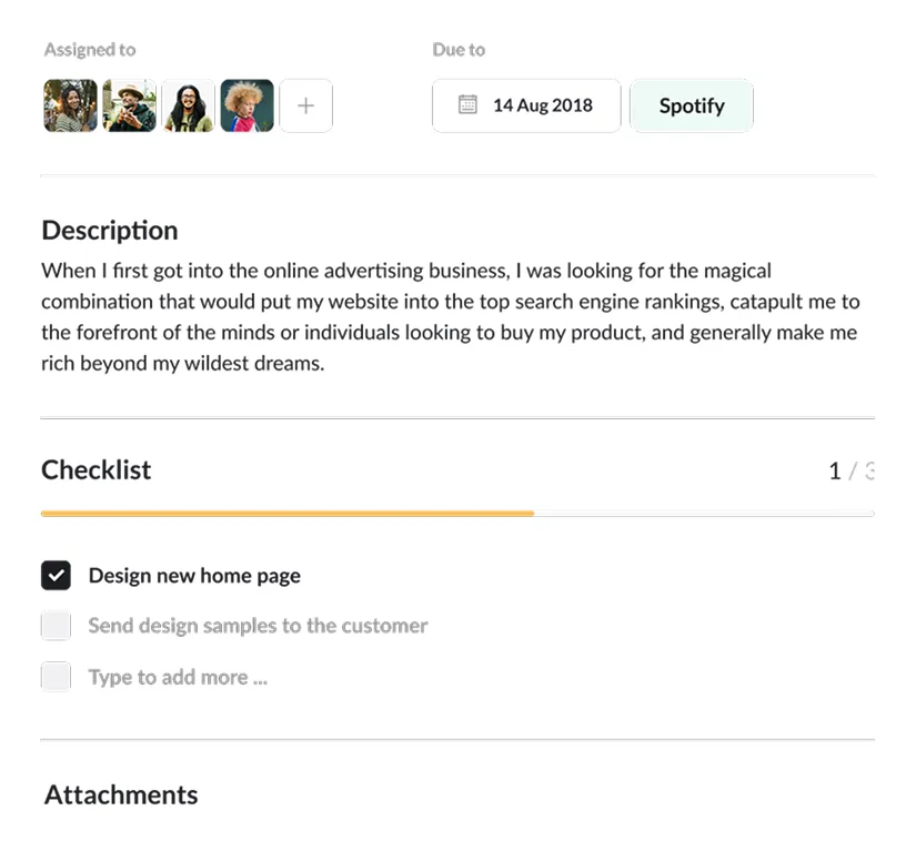 Launchist dashboard UI mockup on a light background