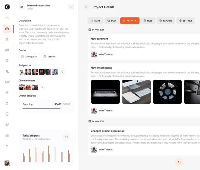 Launchist dashboard UI mockup on a light background