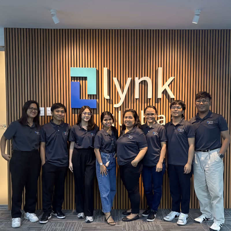 Members of the Lynk Global team at the Manila office