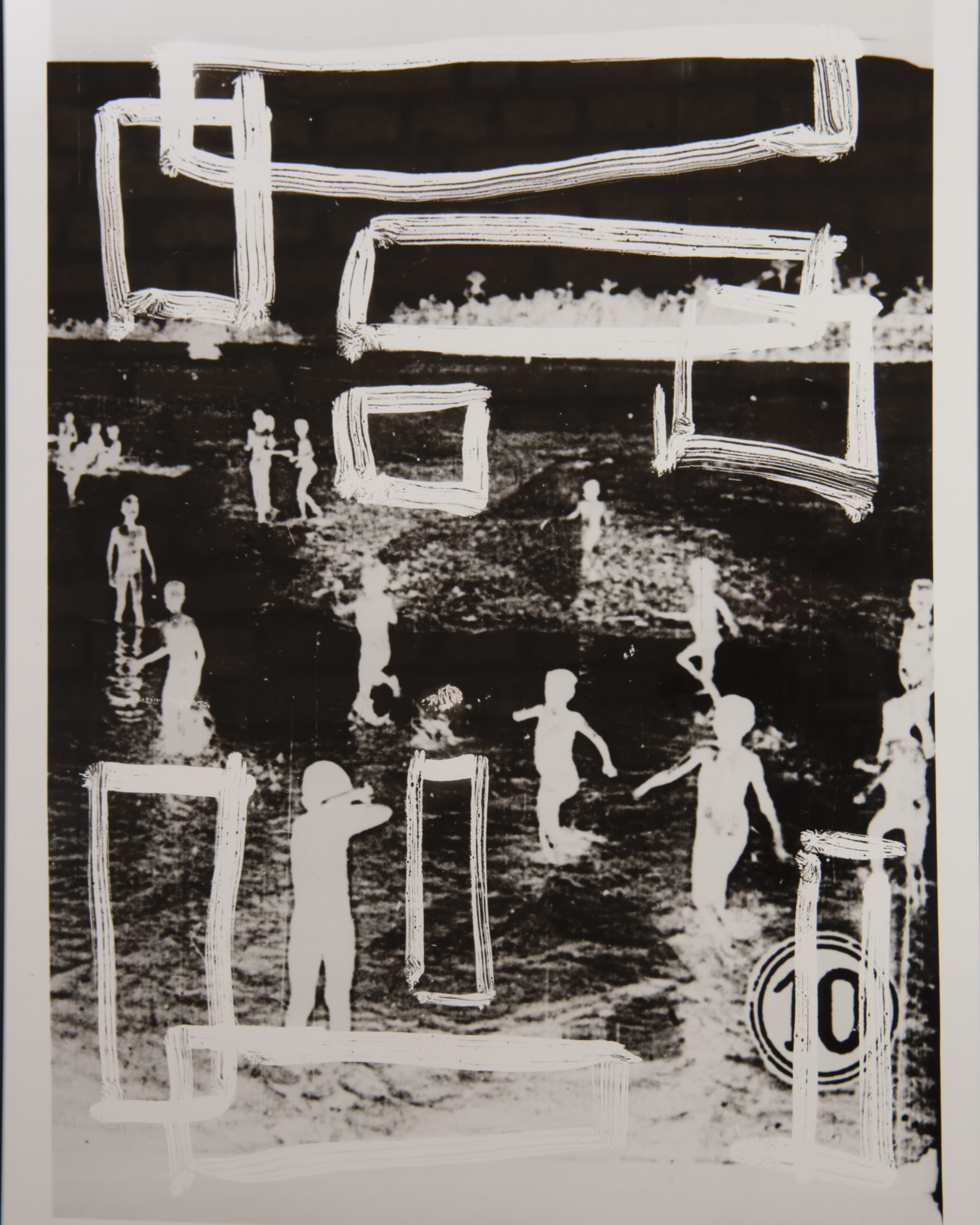 Fotografie mit weißen Markierungen