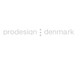 ProDesign Denmark logo with stylized blue letters and a blue circle containing a white triangle.