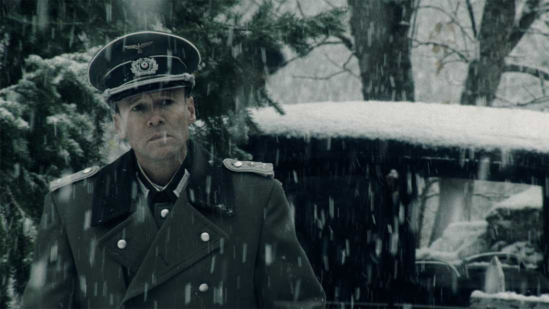 A nazi in the snow.