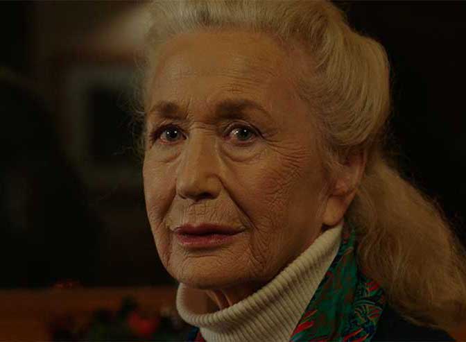 Portrait of elder person looking.