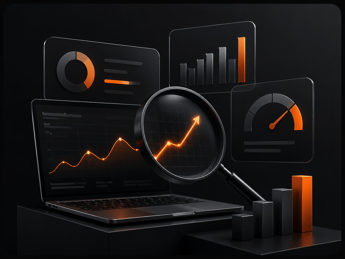 Advanced SEO and website performance dashboard visualizing technical optimization, Core Web Vitals, search visibility growth, and data-driven digital strategy.