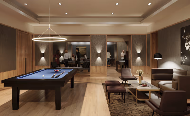 Waterline square game lounge