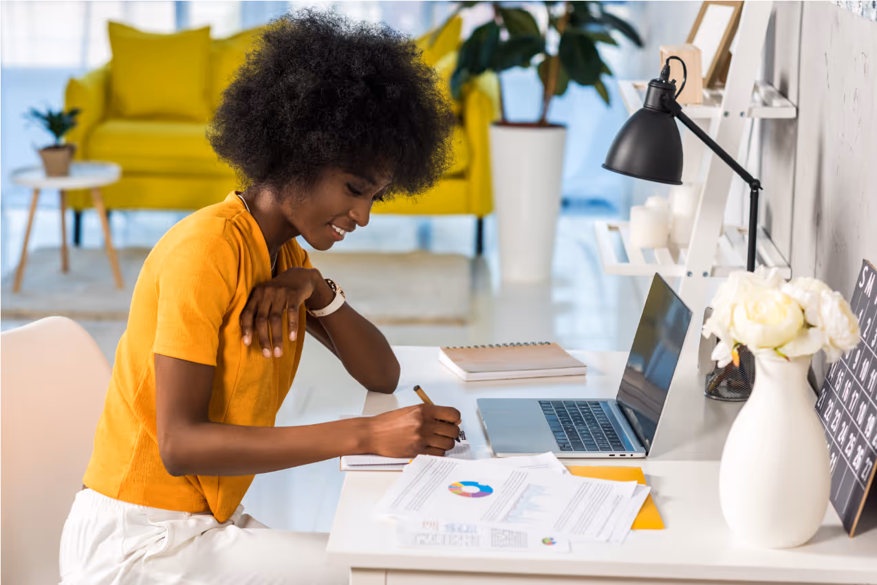 Lady at desk