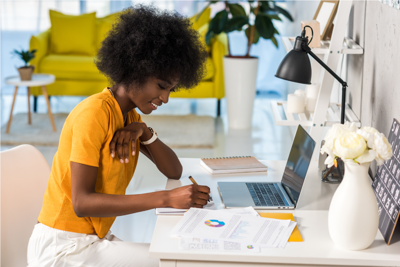 Lady at desk