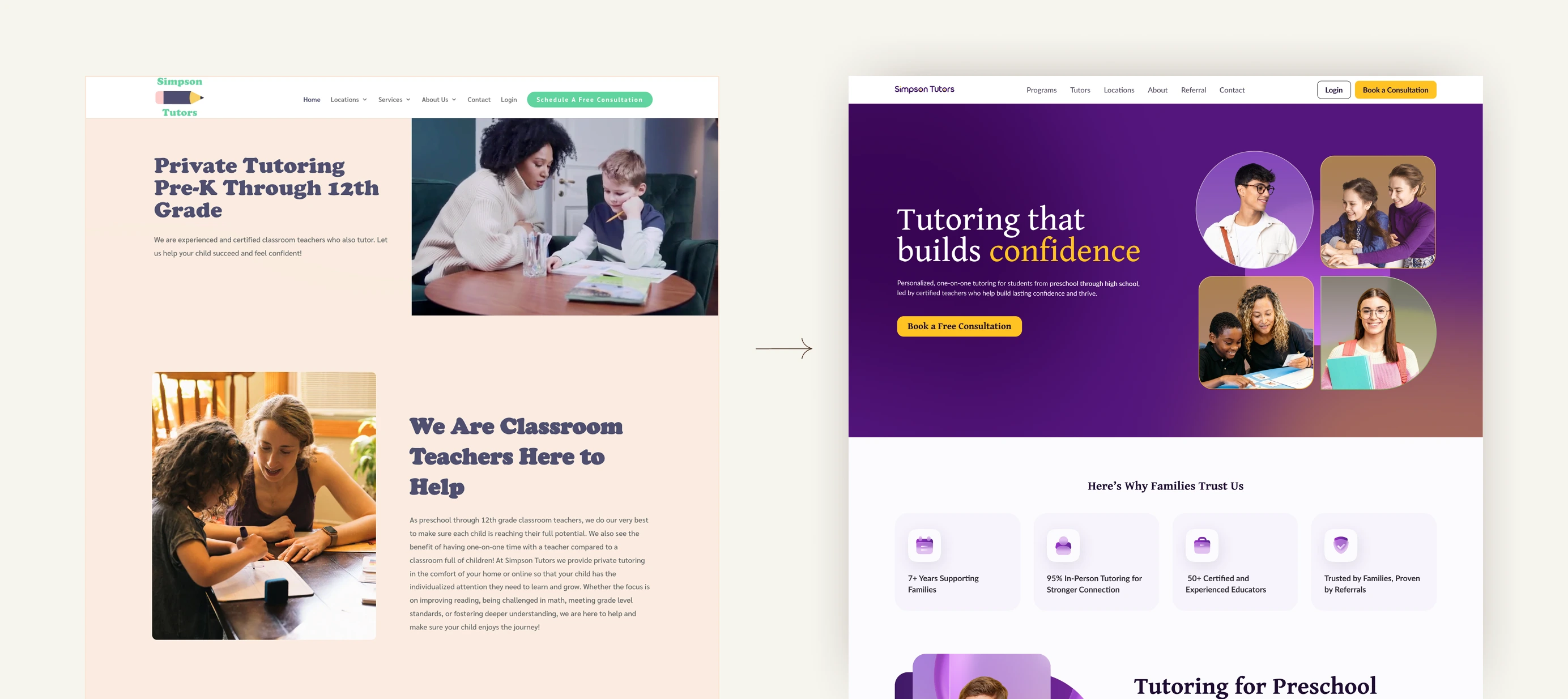 Simpson Tutors Redesign