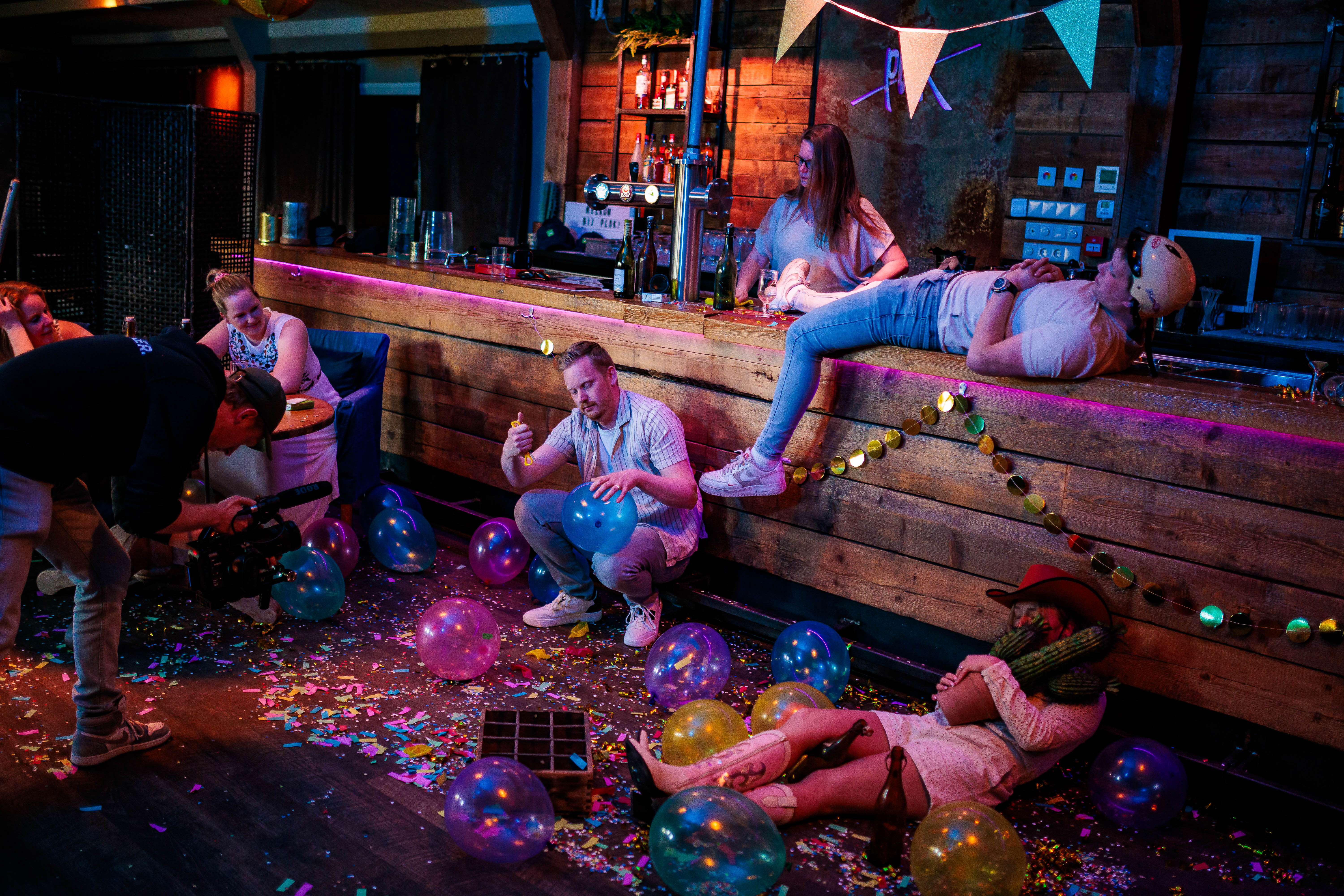 Team Bold Productions tijdens een opname van een aftermovie.
