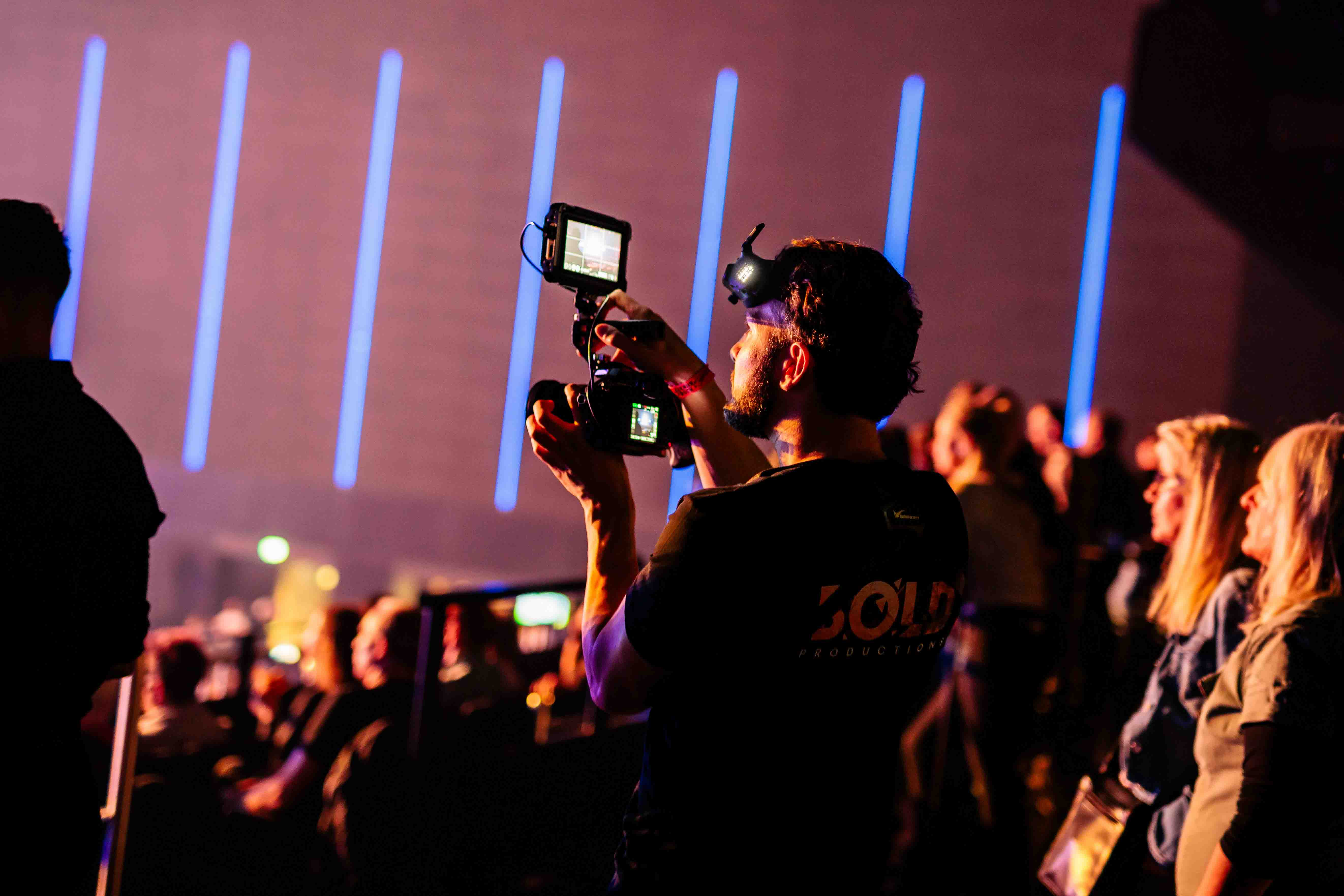 Team Bold Productions tijdens opname van Legends of Rock.