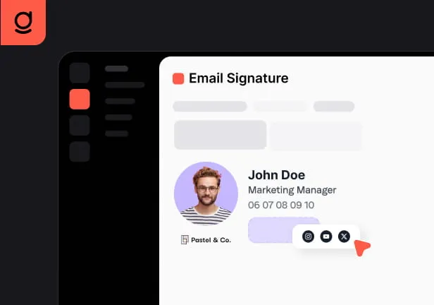 Firma email professionale creata con Signitic