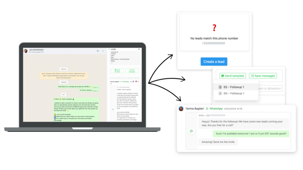 Erstellen Sie Leads in noCRM direkt aus WhatsApp heraus