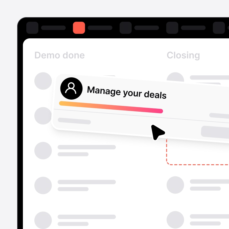 Deal moved through the noCRM visual pipeline