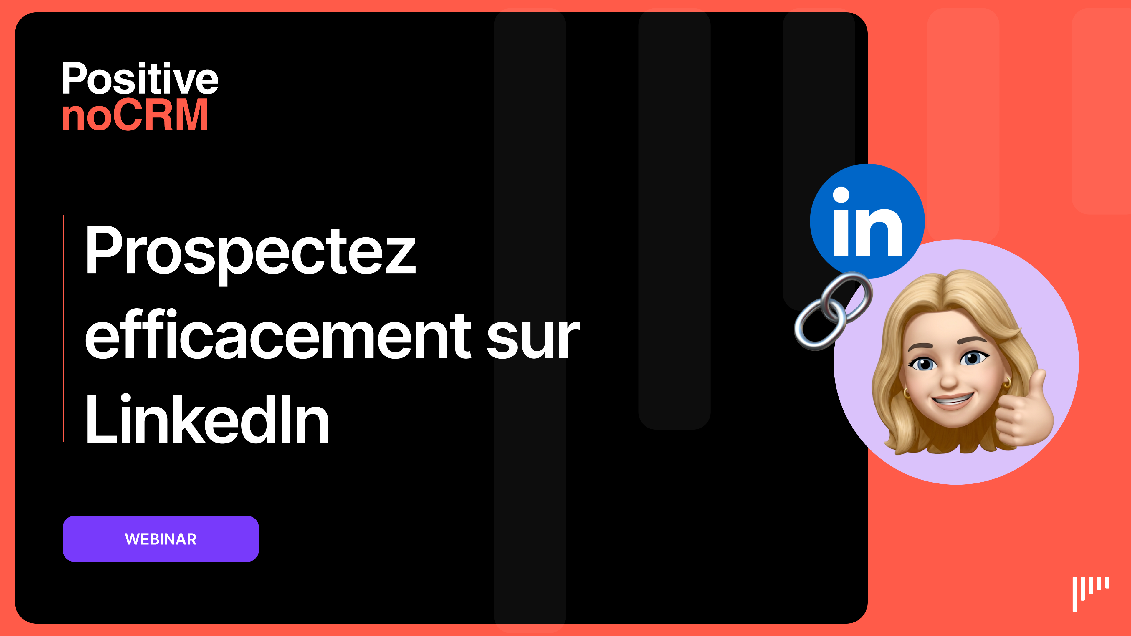 Visuel du webinar : Prospectez efficacement sur LinkedIn avec noCRM et Waalaxy