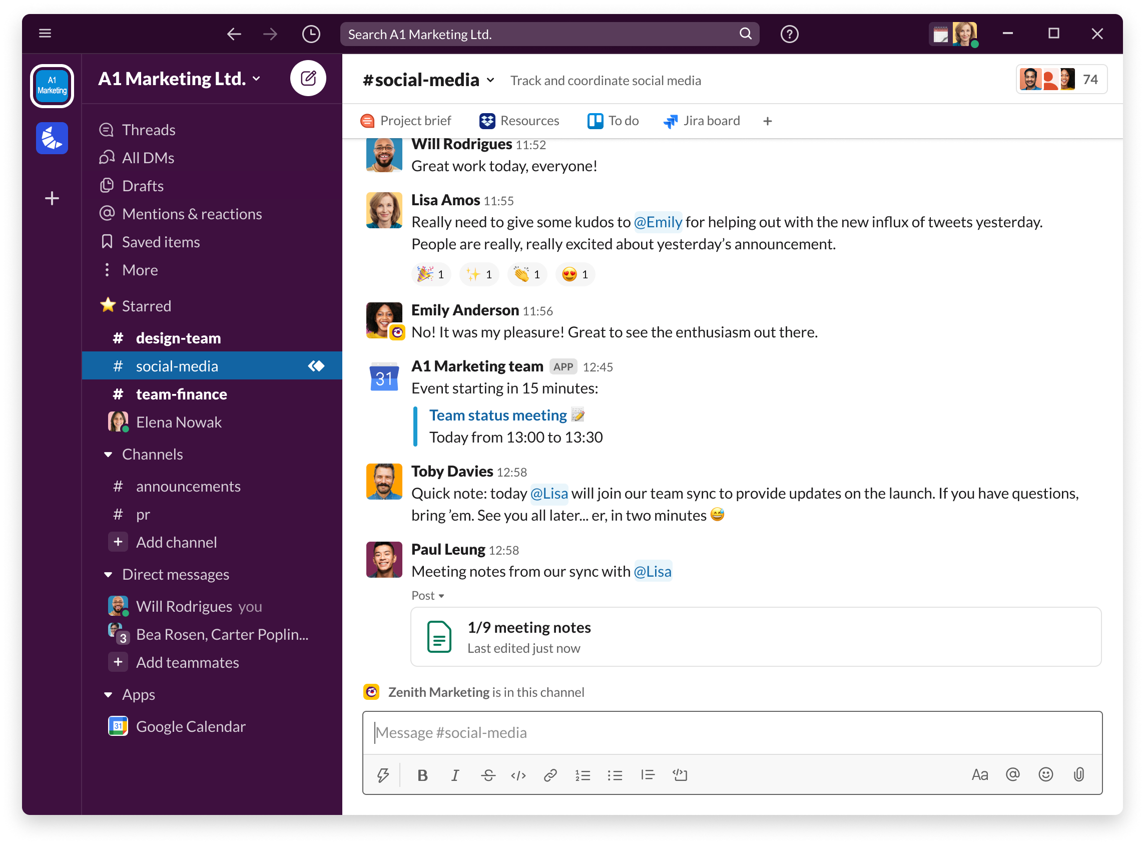 Integrazione tra noCRM e Slack