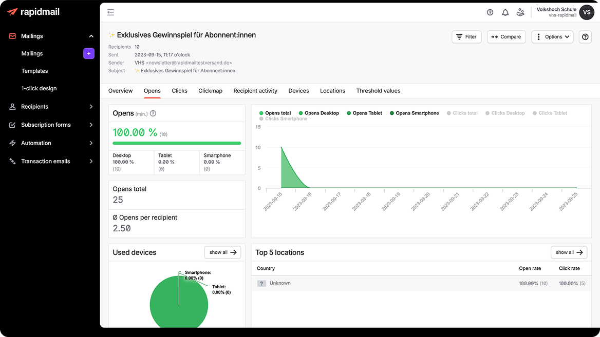 Integrazione tra noCRM e Rapidmail