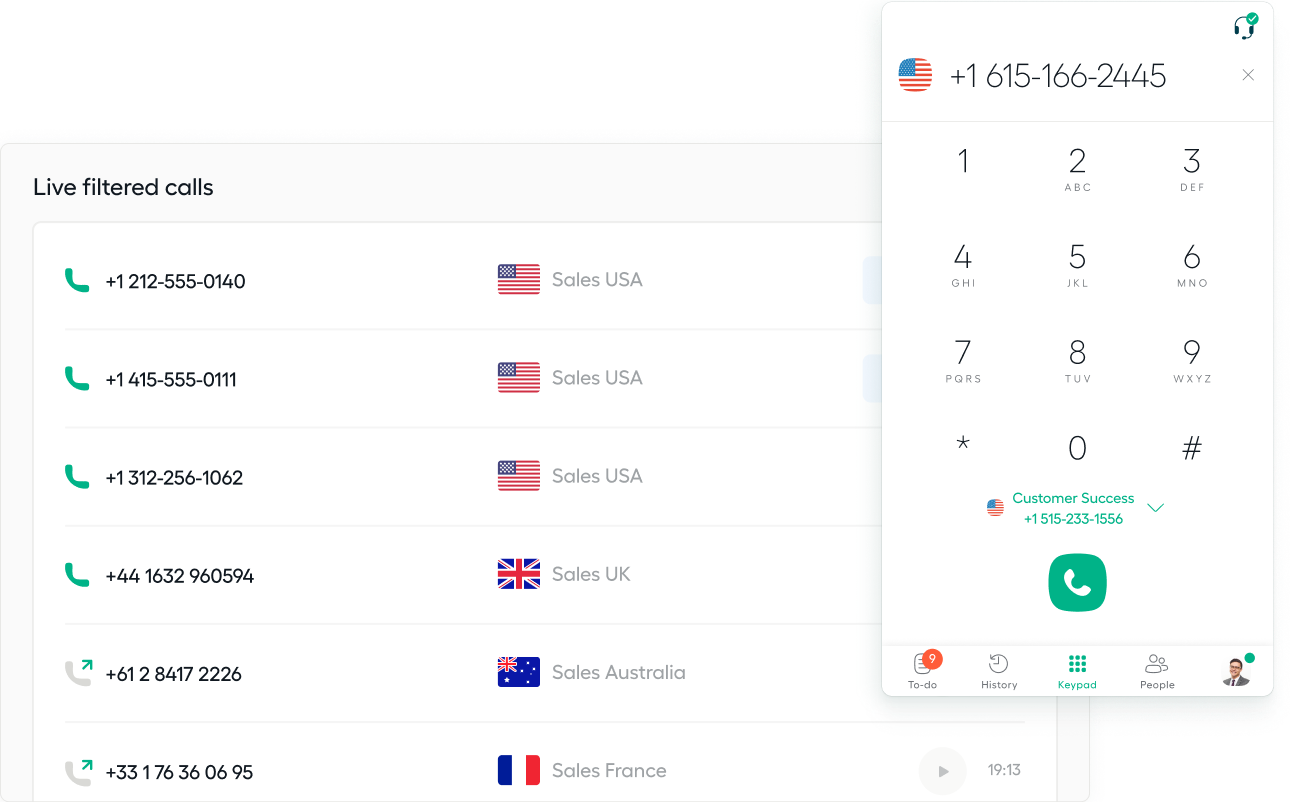 noCRM and Aircall integration