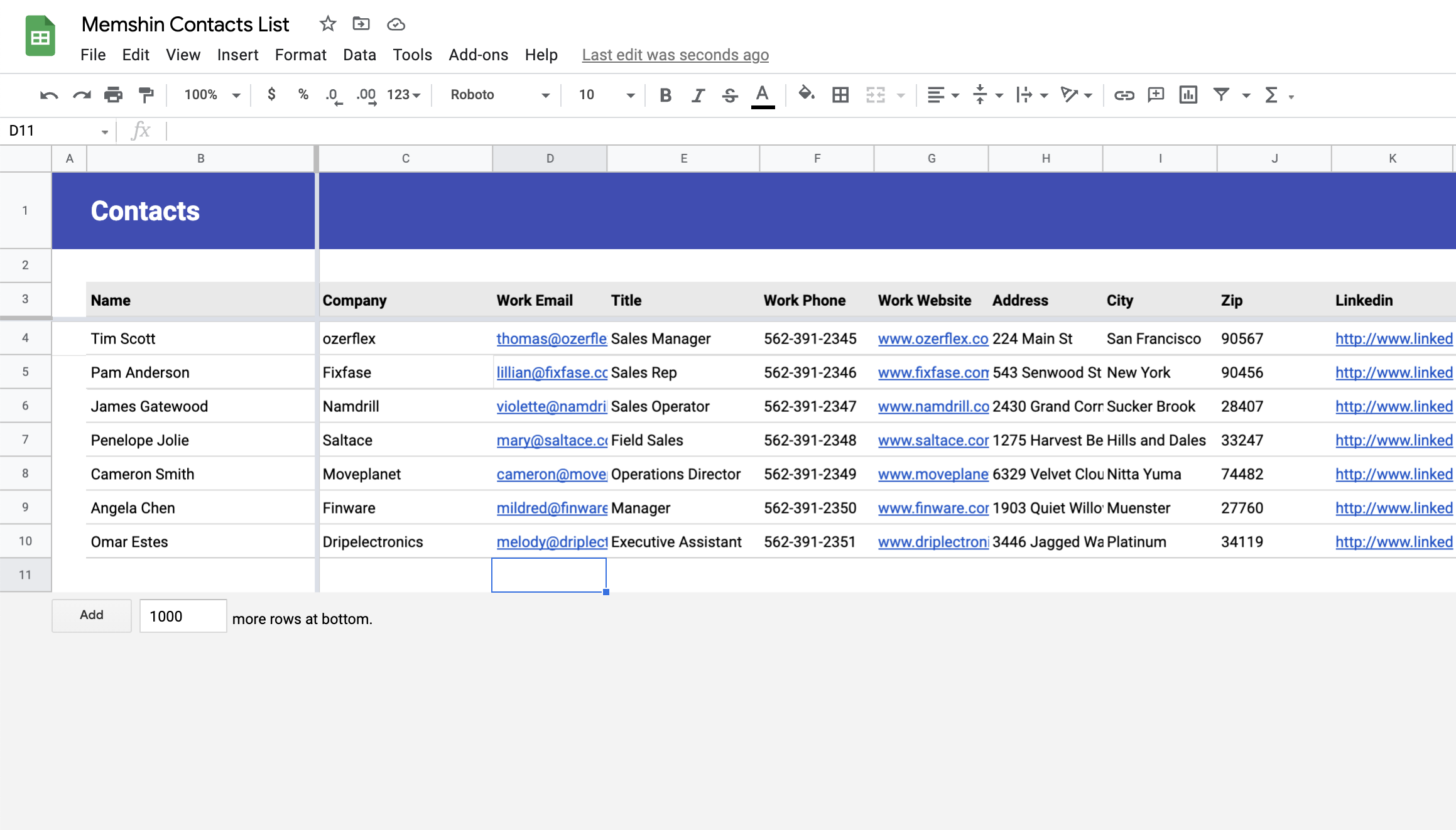 noCRM and Google Sheets integration