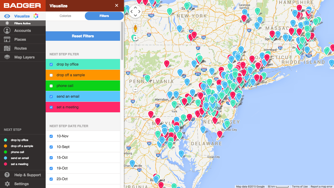 Integración de noCRM con Badger Maps