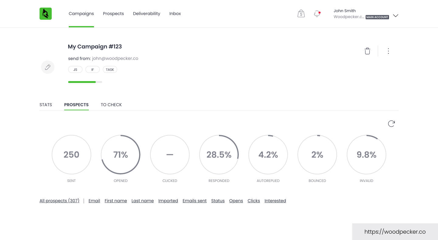 Integrazione tra noCRM e Woodpecker